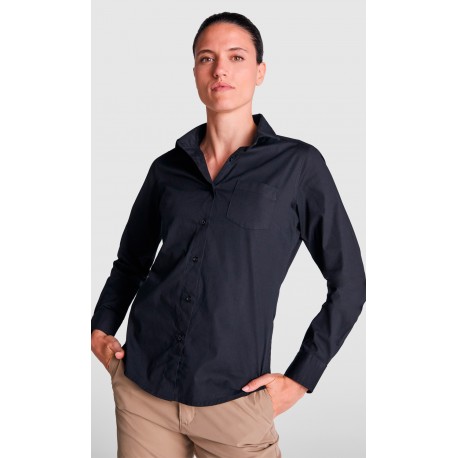 Blusa Entallada. 97% alg. popelín - 3% span. 140g/m²