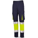Pantalón bicolor de alta visibilidad poliéster/algodón 240 g.