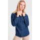 Camisa Vaquera de Mujer con trabilla ajustable. 98% alg. 2% elas. 210 g/m²