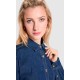 Camisa Vaquera de Mujer con trabilla ajustable. 98% alg. 2% elas. 210 g/m²