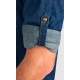 Camisa Vaquera de Hombre con trabilla ajustable. 98% alg. 2% elas. 210 g/m²