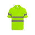 Polo M/C Alta Visibilidad.  Bird-Eye. 100% poliéster.140 g/m2