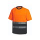 Camiseta Alta Visibilidad Bicolor Poliéster con Bandas Segmentadas 150 gr.