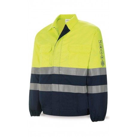 Chaqueta IGNÍFUGA y ANTIESTÁTICA Alta Visibilidad 260 gr.