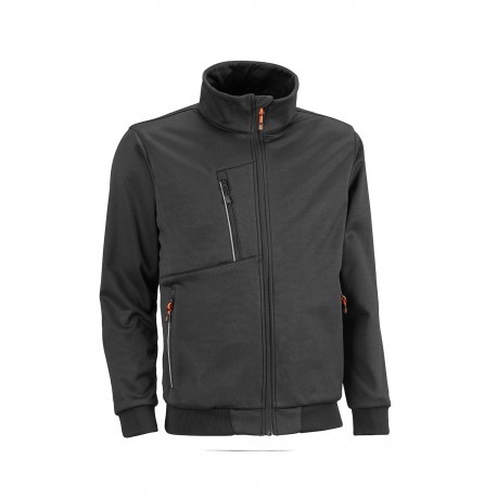 Sudadera multibolsillos con cremallera entera. 100% poliéster de 240 g/m².