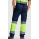Pantalón Strech Multibolsillos Alta Visibilidad. 65% pol. 33% alg. 2% elas. Sarga de 250 g/m²