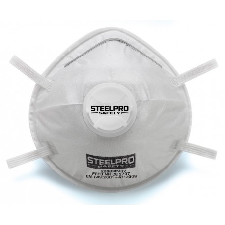 Mascarilla desechable FFP3 con válvula de exhalación.