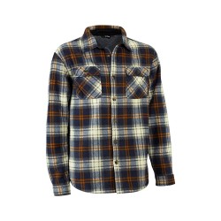 Camisa de cuadros con forro polar interior.