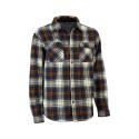 Camisa de cuadros con forro polar interior.