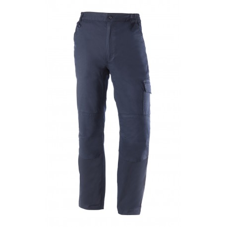 Pantalón elástico reforzado en culera con abertura para rodilleras  68% Alg - 30% Pol - 2% Elastano 260g/m2