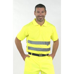 Polo Alta Visbilidad un bolsillo. 100% Poliéster