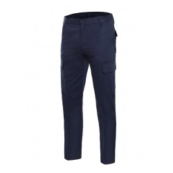 Pantalón con pliegues multibolsillos 100% Algodón, 240g/m2