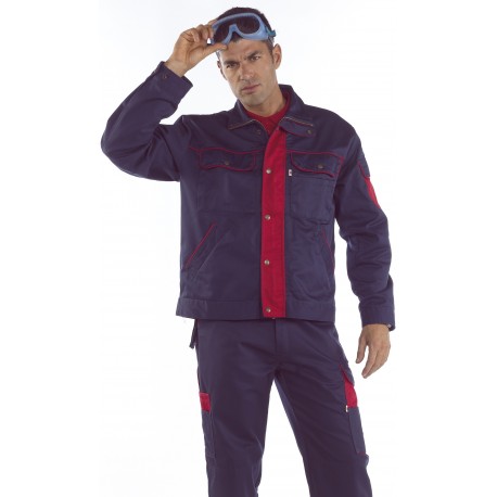 Cazadora Bicolor Unisex Multibolsillos 65% Pol - 35% Alg. Sarga 260grs/m2