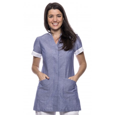 Casaca Mujer Bicolor 100% Algodón